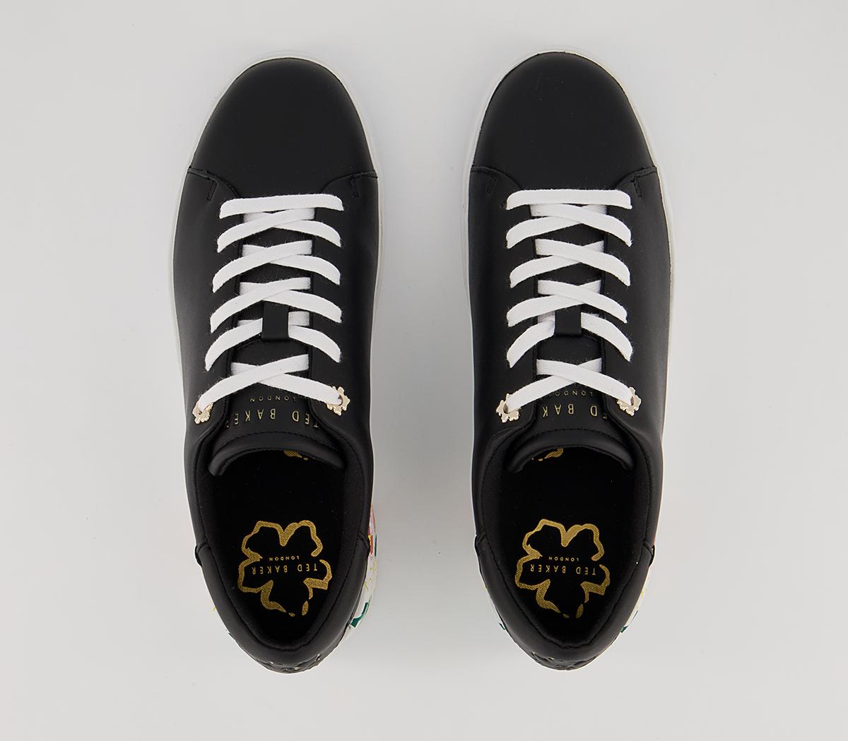 Ted Baker Timaya Floral Cupsole Trainers Ted Baker Timaya Floral Cupsole Trainers Black