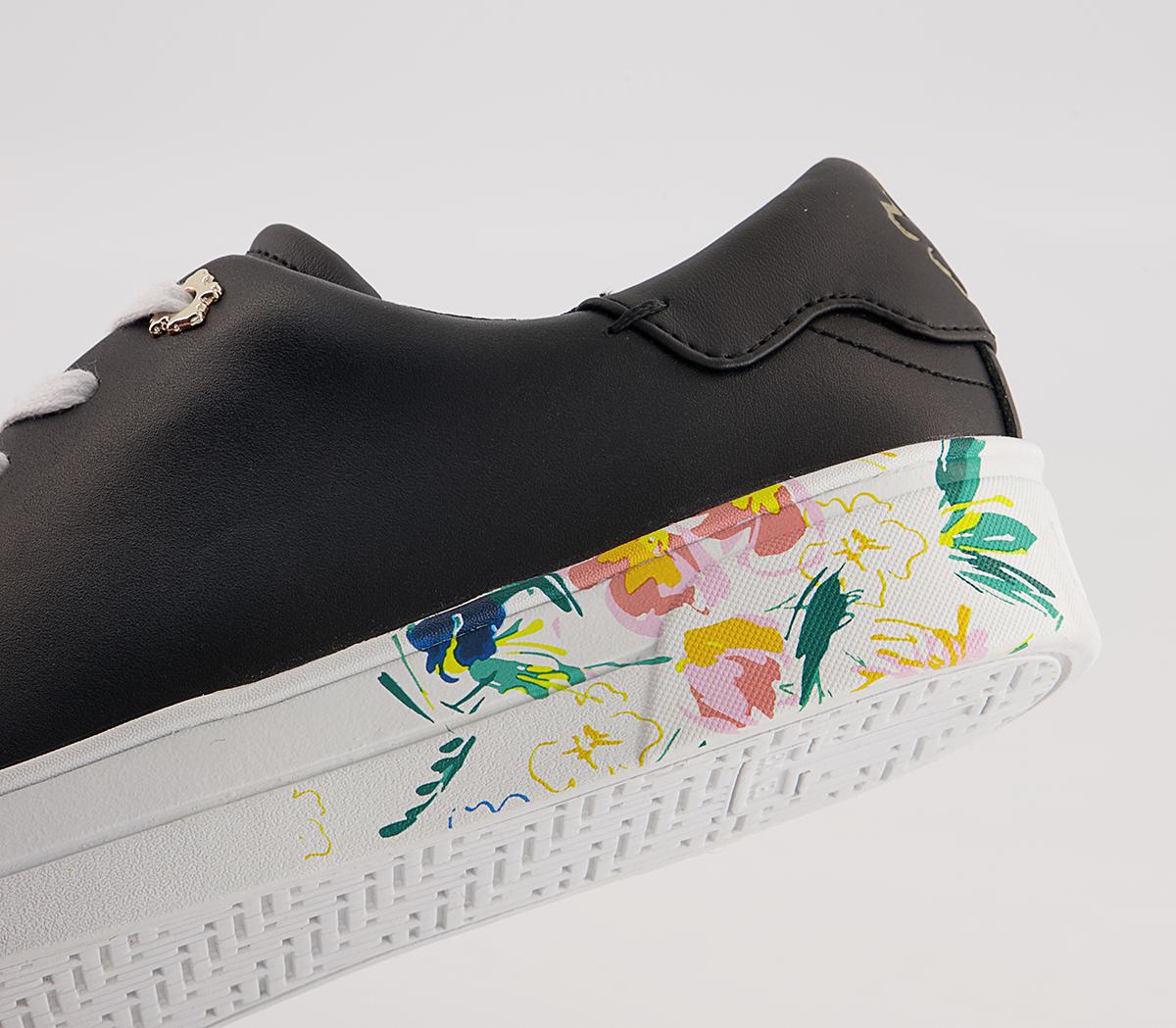 Ted Baker Timaya Floral Cupsole Trainers Ted Baker Timaya Floral Cupsole Trainers Black
