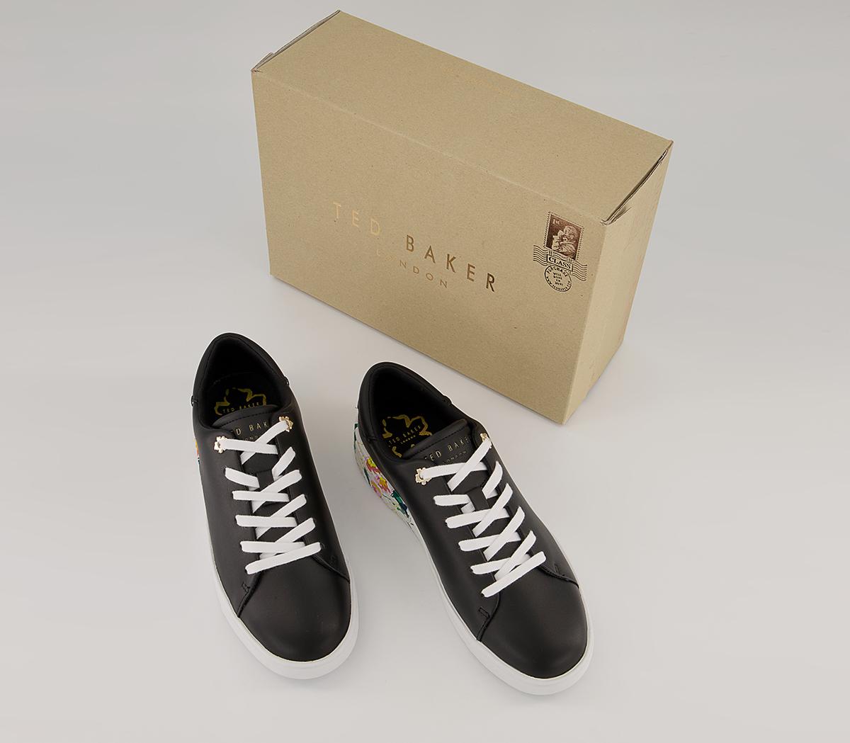 Ted Baker Timaya Floral Cupsole Trainers Ted Baker Timaya Floral Cupsole Trainers Black