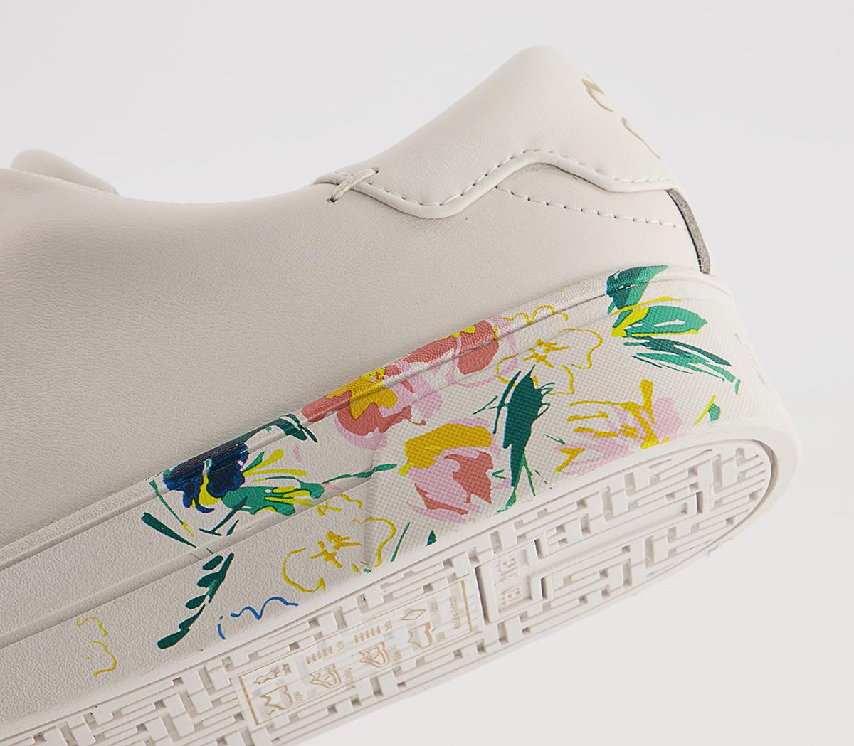 Ted Baker Timaya Floral Cupsole Trainers Ted Baker Timaya Floral Cupsole Trainers White