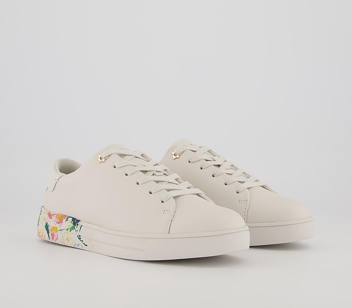 Ted Baker Timaya Floral Cupsole Trainers Ted Baker Timaya Floral Cupsole Trainers White