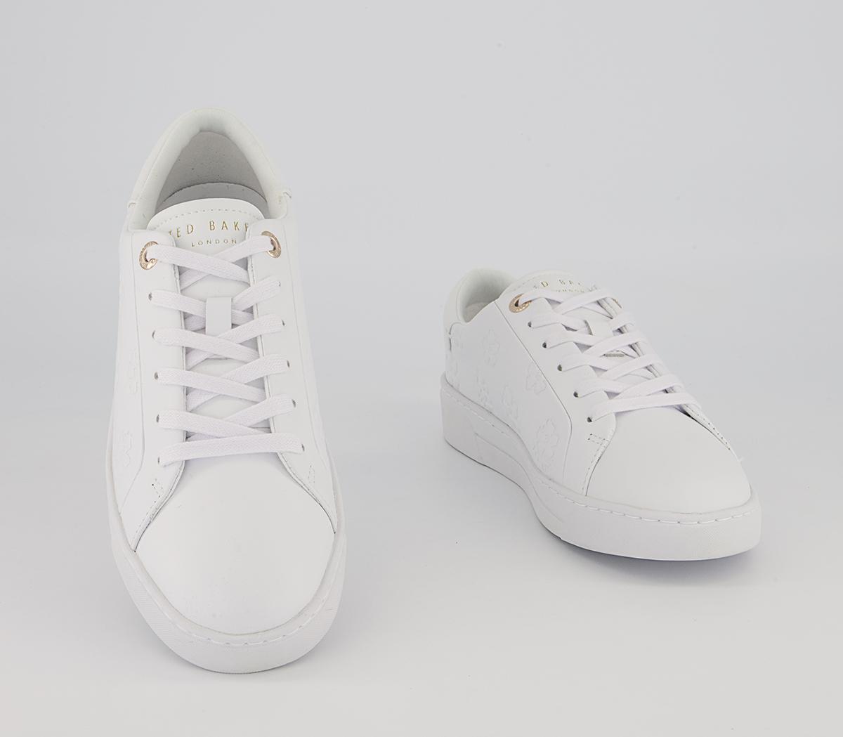 Ted Baker Taliy Magnolia Cupsole Trainers White - Flat Shoes for Women