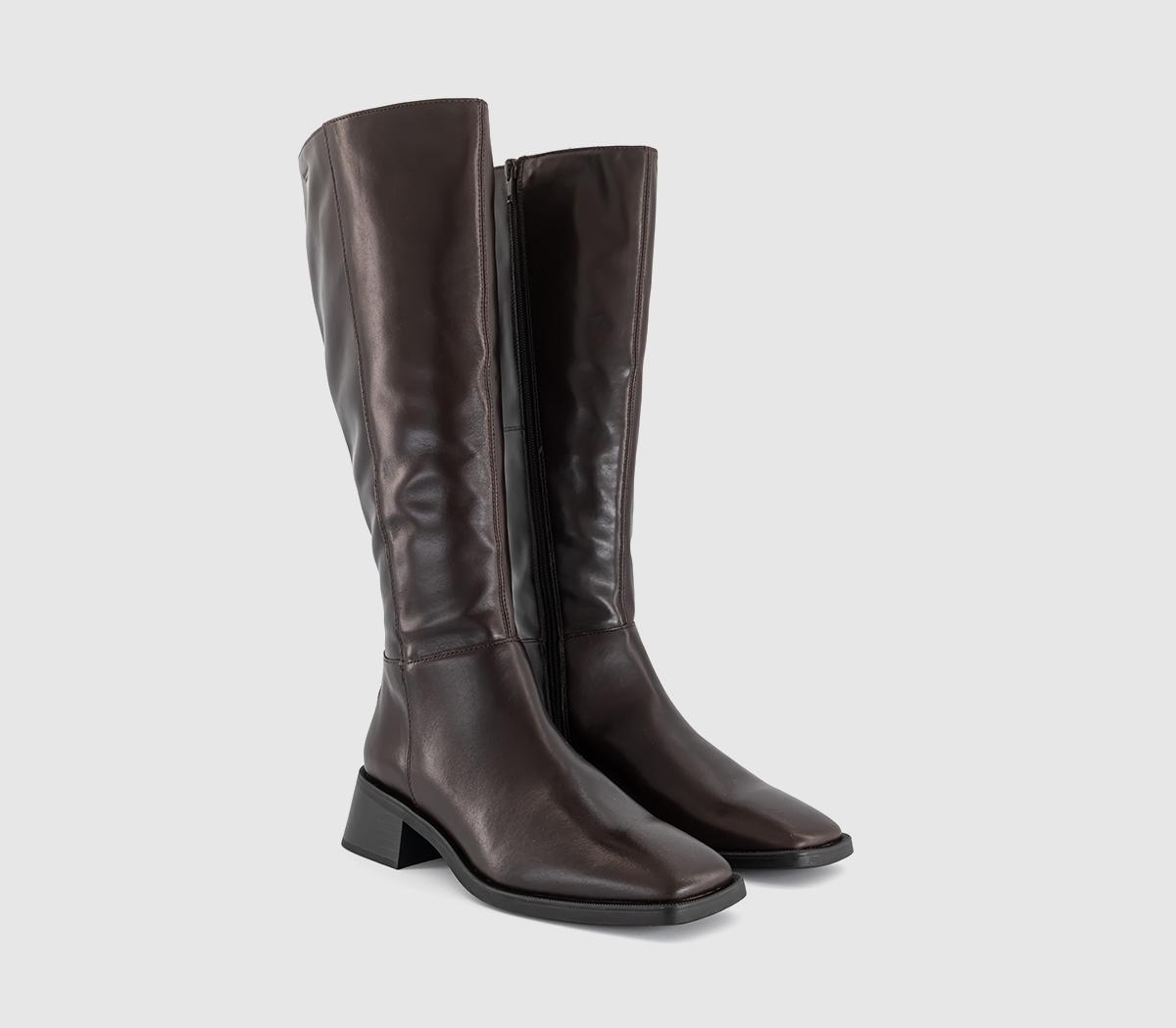 Vagabond Shoemakers Blanca Tall Boots Chocolate Leather - Women's
