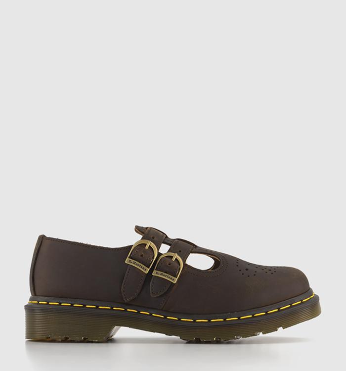 Dr. Martens 8065 Mary Jane Shoes Dark Brown Crazy Horse