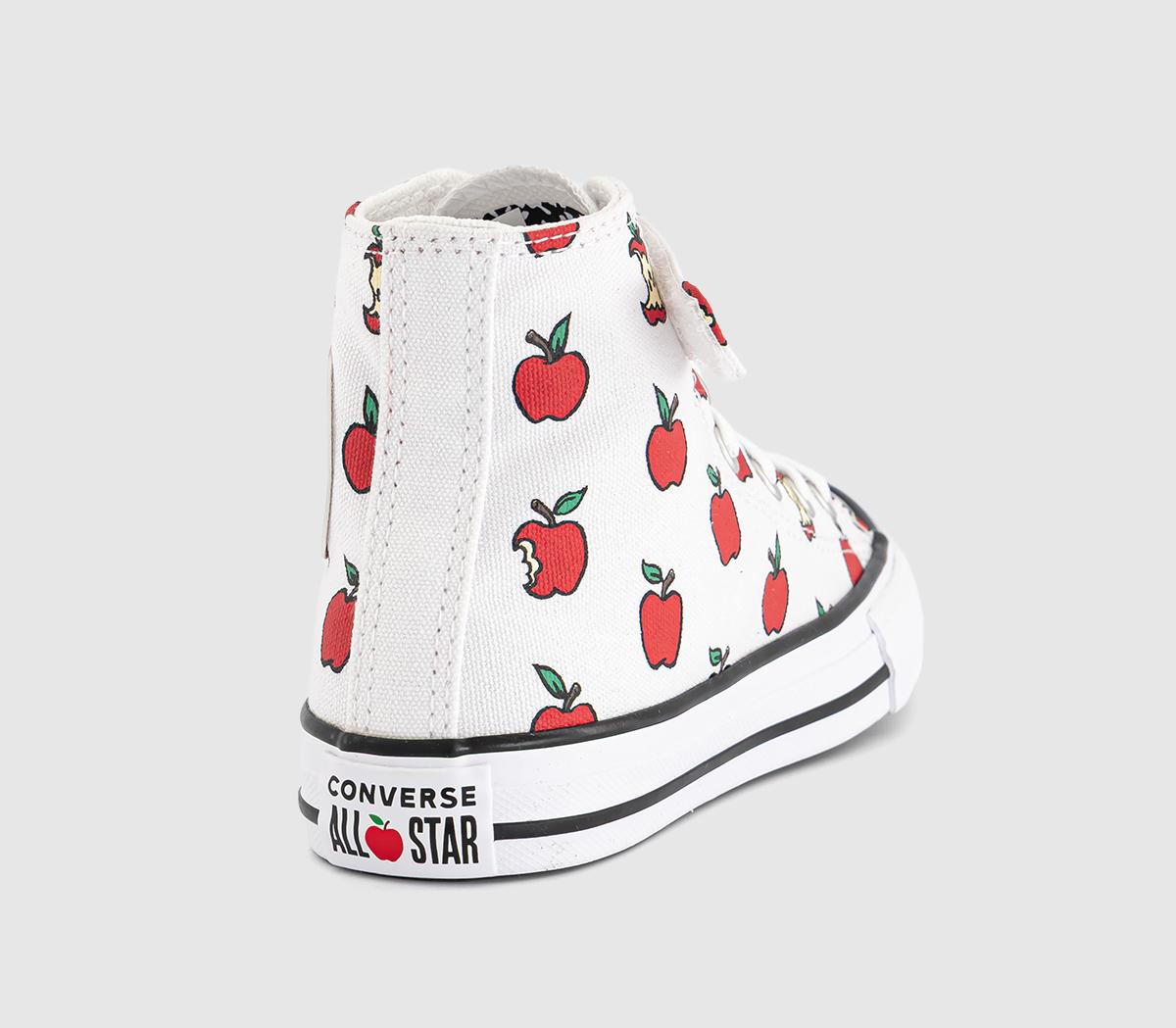 ConverseAll Star Hi 1vlace Kids TrainersWhite Red Black