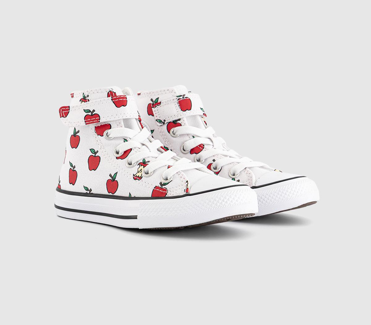 ConverseAll Star Hi 1vlace Kids TrainersWhite Red Black