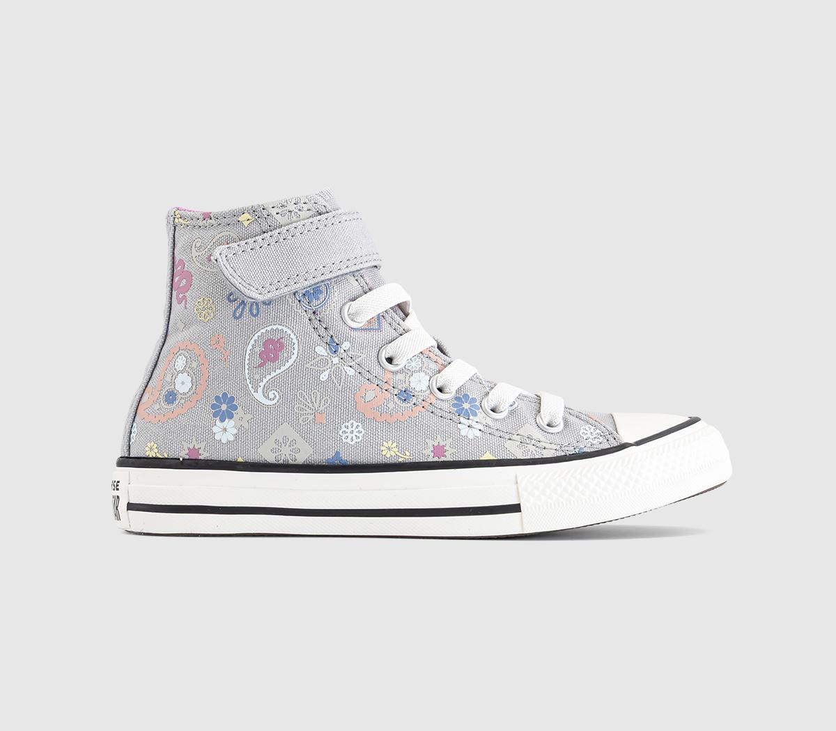 ConverseAll Star Hi 1vlace Kids TrainersGrey Area Xoxo Pink White