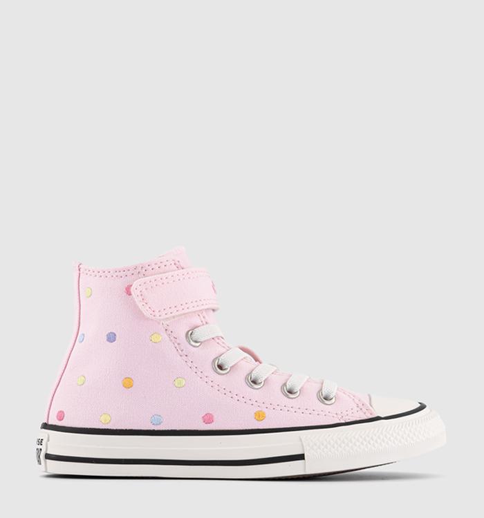 Converse All Star Hi 1VLace Kids Trainers Sugar Berry Vintage White