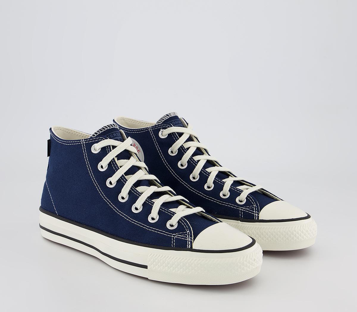 Converse Chuck Taylor All Star Pro Mid Trainers Converse Chuck Taylor All Star Pro Mid Trainers Midnight Navy Black Egret