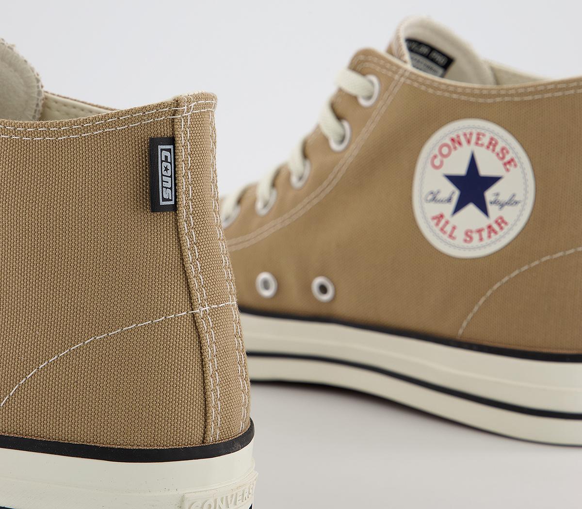 Converse Chuck Taylor All Star Pro Mid Trainers Converse Chuck Taylor All Star Pro Mid Trainers Nomad Khaki Black Egret