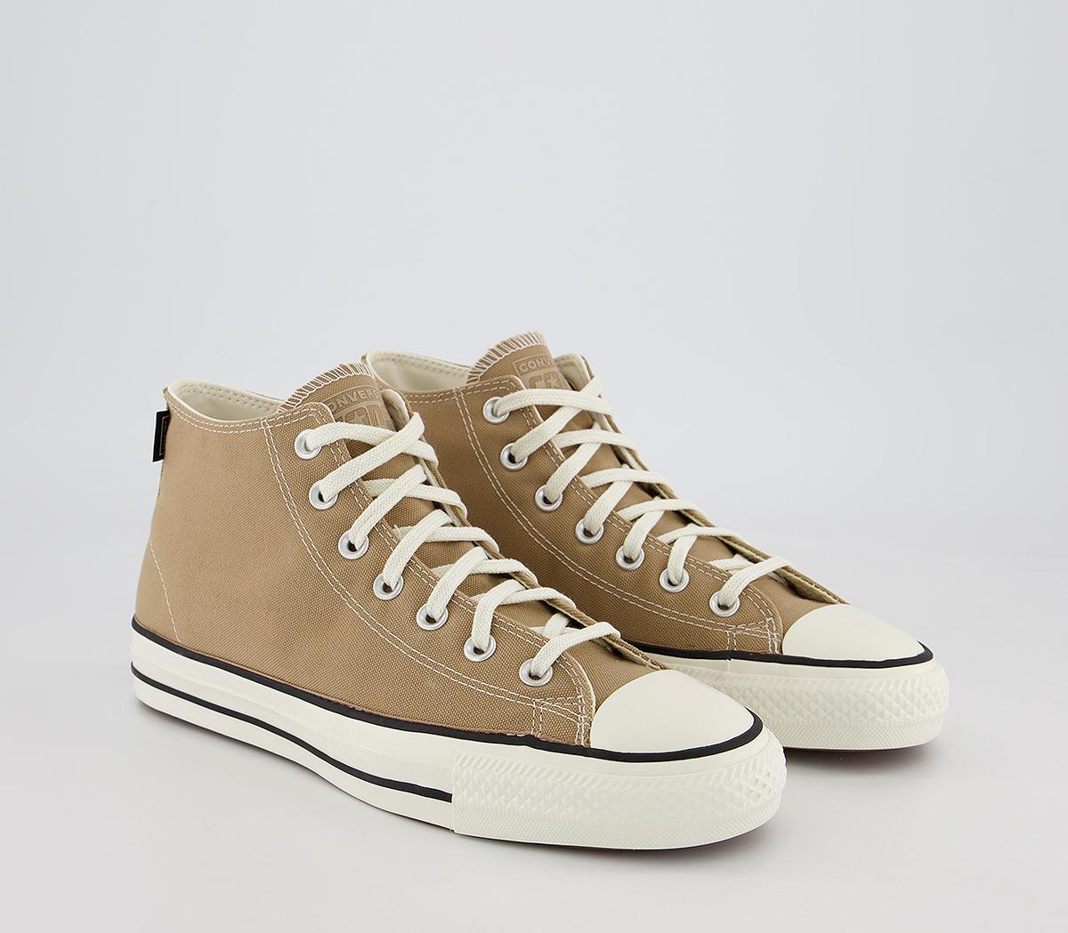Converse Chuck Taylor All Star Pro Mid Trainers Converse Chuck Taylor All Star Pro Mid Trainers Nomad Khaki Black Egret