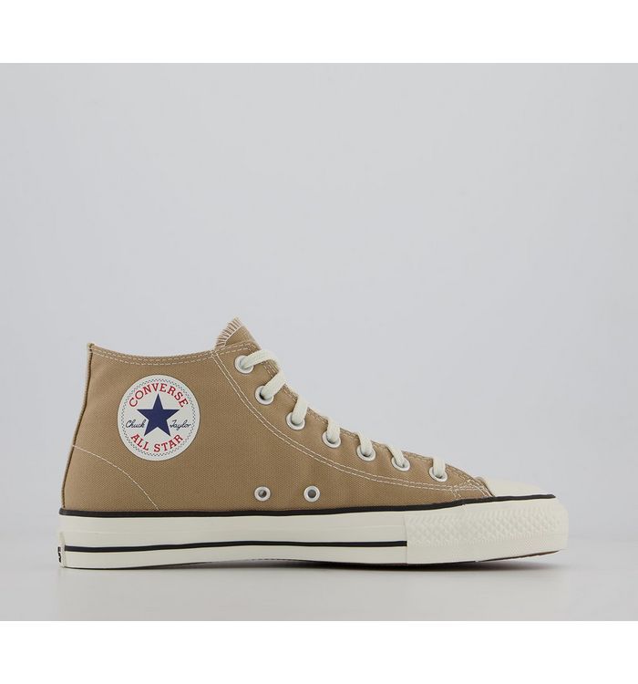 Converse Chuck Taylor All Star Pro Mid Trainers Nomad Khaki Black Egret In Green