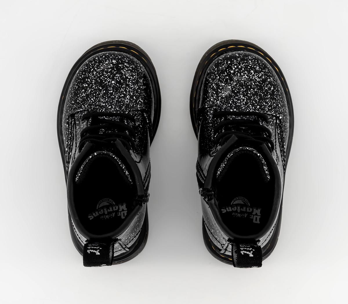 Martens 1460 Infant Boots Black Cosmic Glitter Unisex