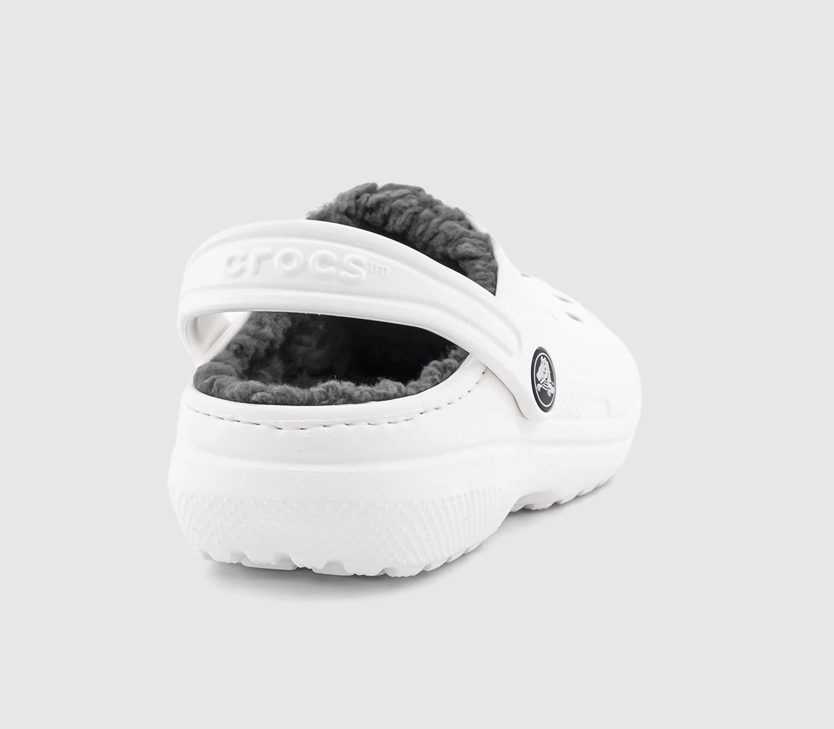 CrocsClassic Lined Kids Clogs CrocsClassic Lined Kids ClogsWhite Grey