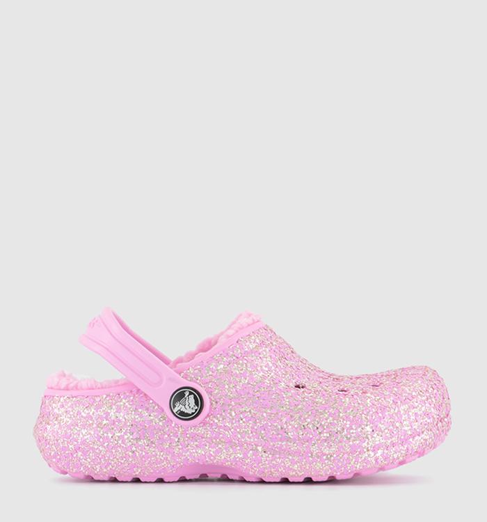 Crocs Classic Lined Kids Clogs Flamingo Glitter