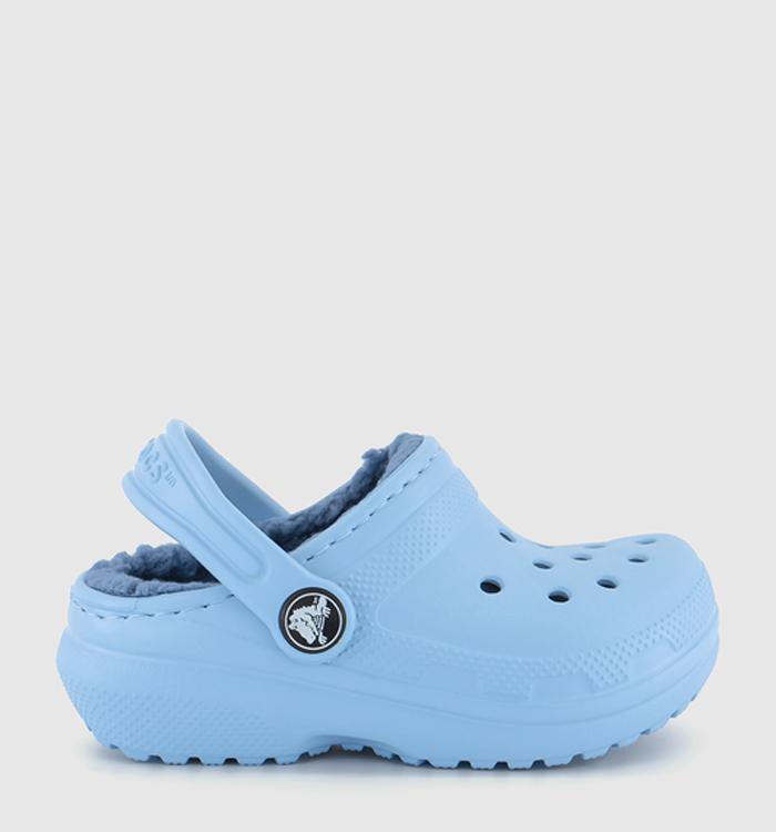 Crocs Classic Lined Toddler Clogs Blue Calcite