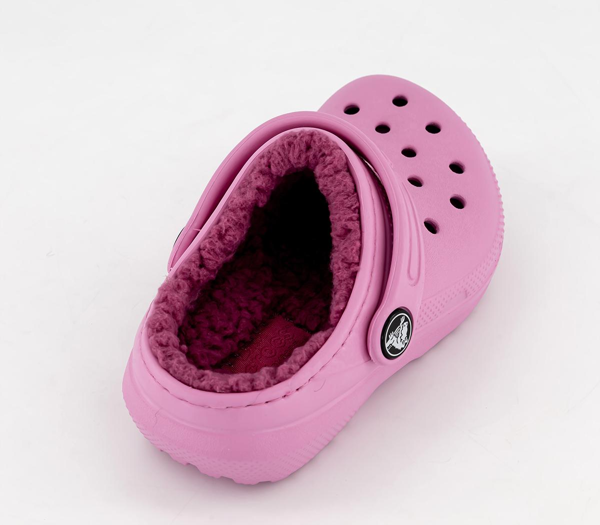 Crocs Classic Lined Toddler Clogs Taffy Pink Unisex