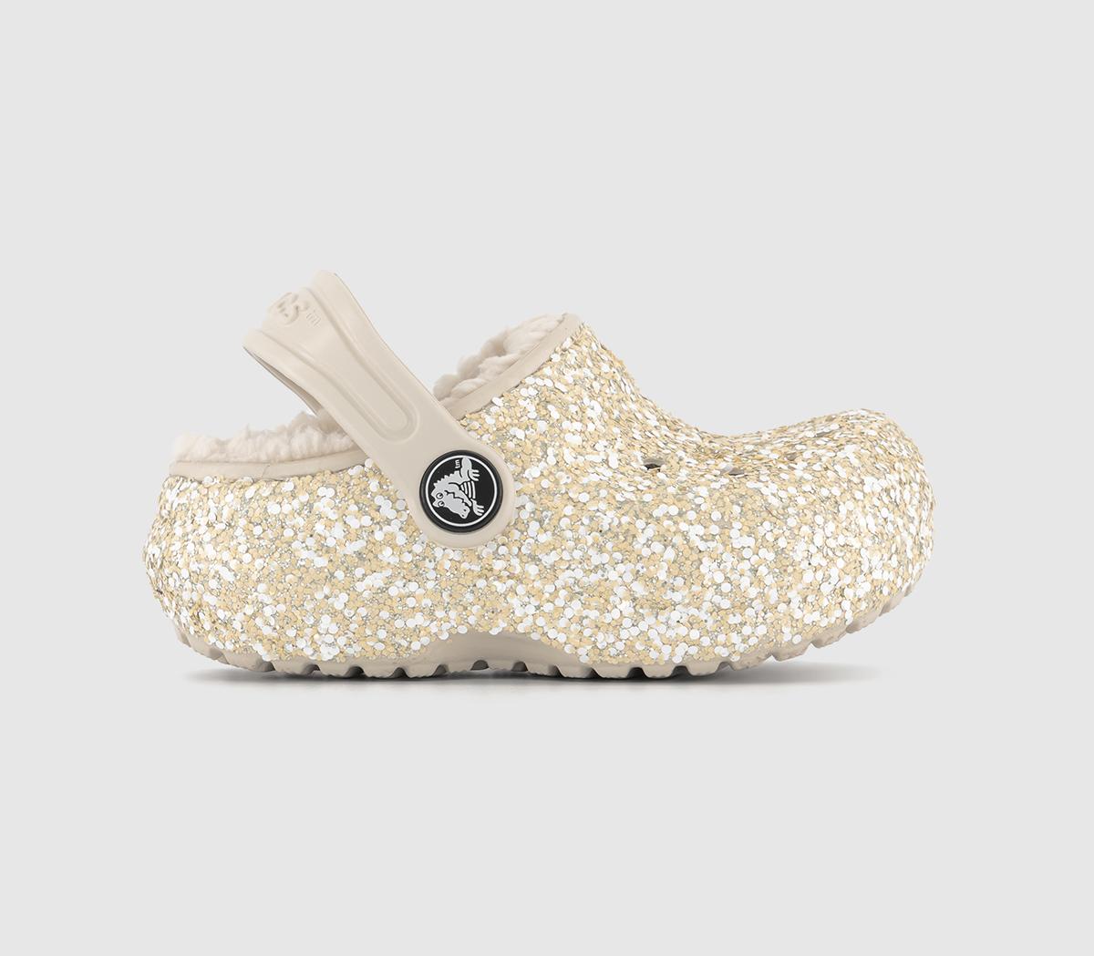 Kids Classic Lined Toddler Clogs Stucco Glitter