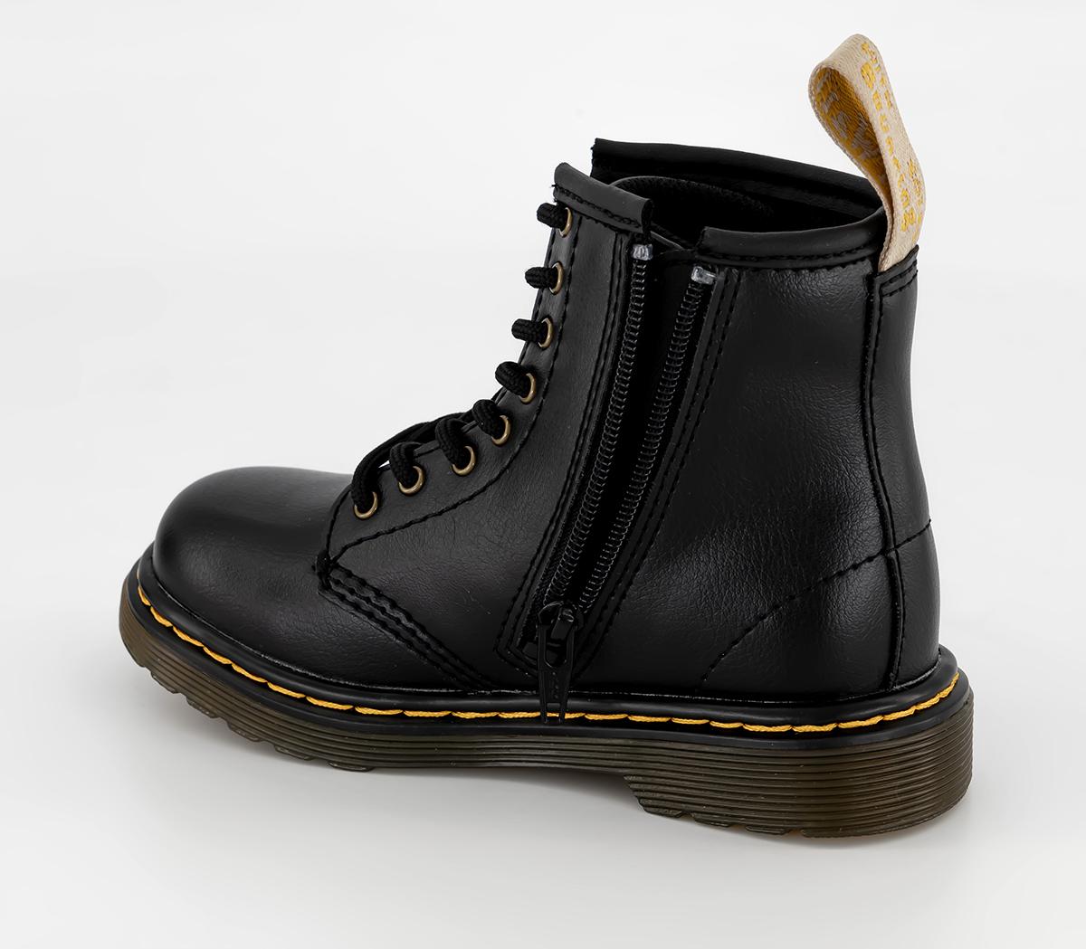 Dr. Martens1460 Toddler Boots Black Newbury Tumble Vegan