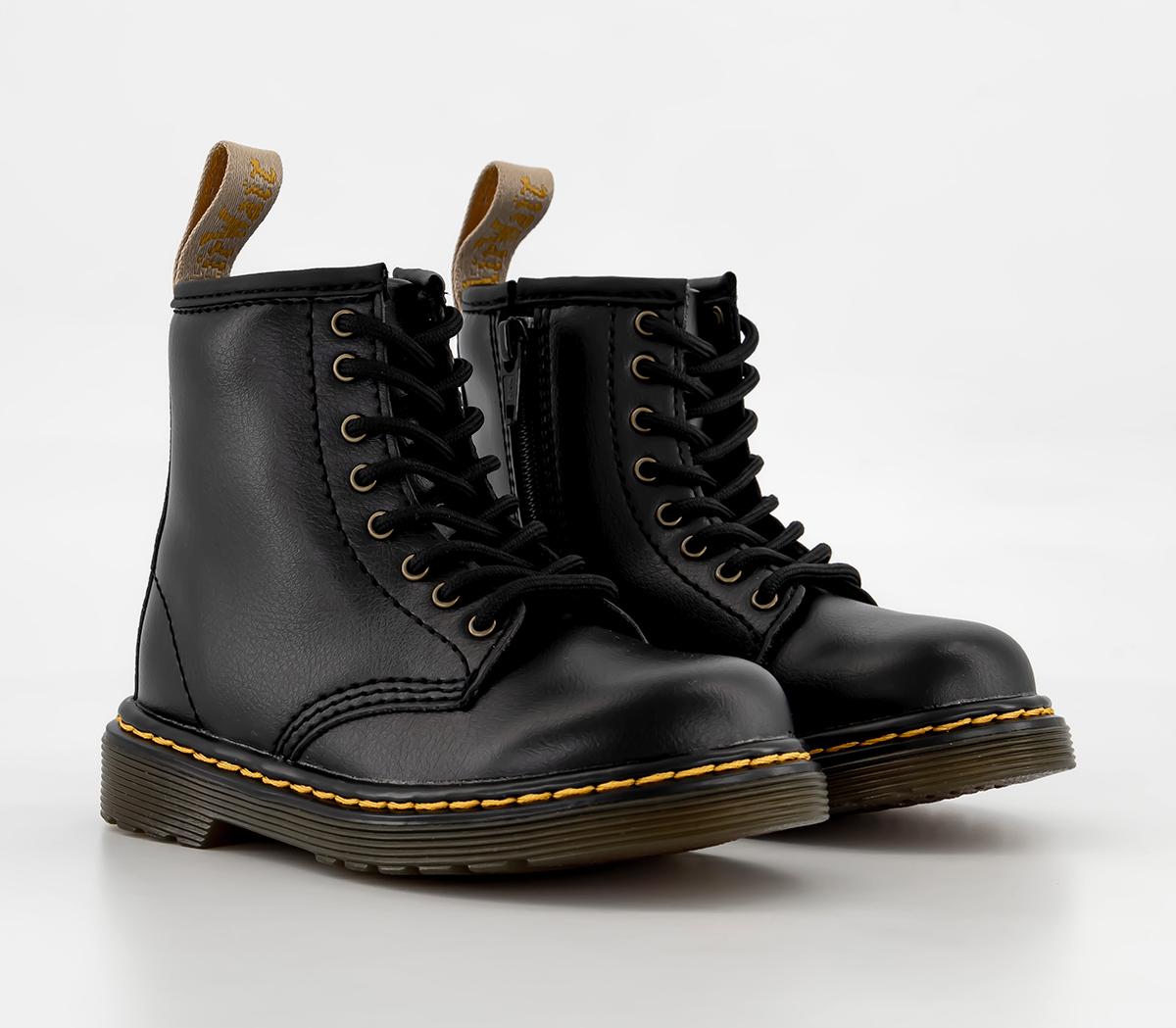 Dr. Martens1460 Toddler Boots Black Newbury Tumble Vegan