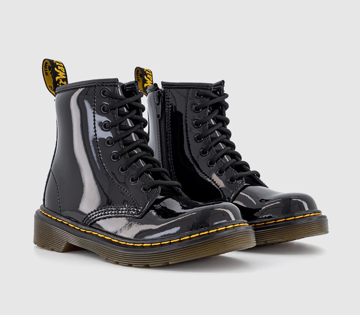 Dr. Martens 1460 Junior Boots Black Patent, 2