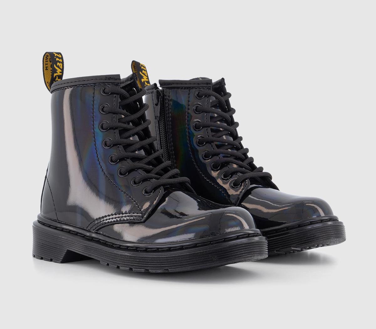 Dr. Martens Kids 1460 Junior Boots Black Rainbow, 11 Youth