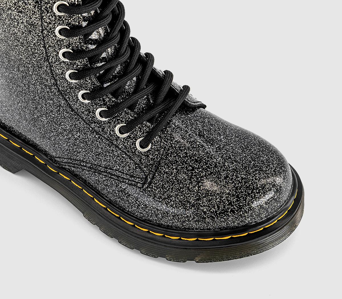 Dr. Martens1460 Junior BootsBlack Silver Glitter