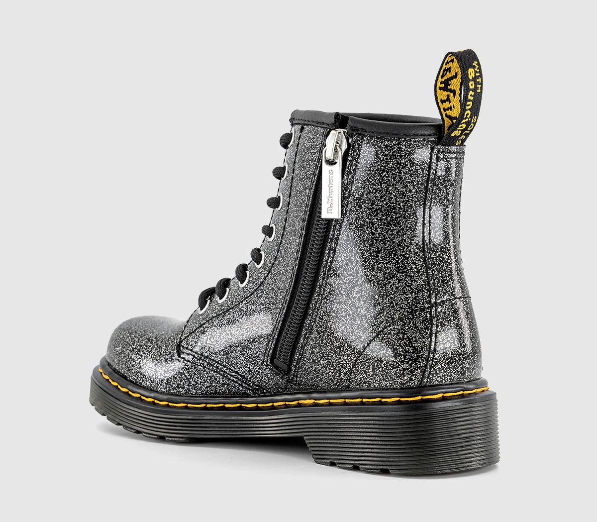Dr. Martens1460 Junior BootsBlack Silver Glitter