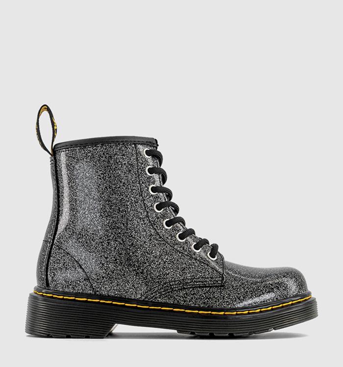 Dr. Martens 1460 Junior Boots Black Silver Glitter