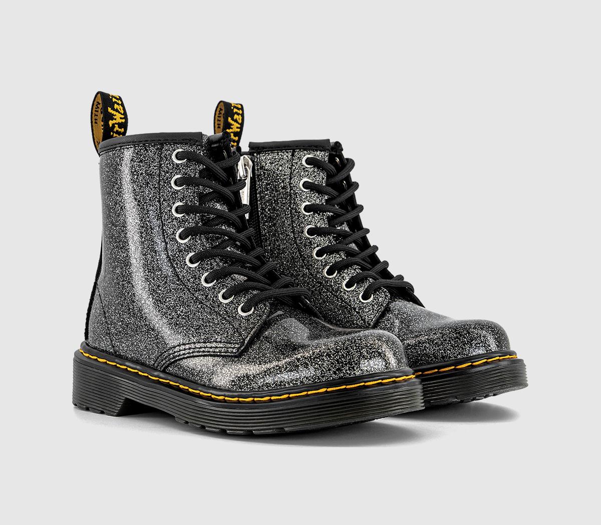 Dr. Martens1460 Junior BootsBlack Silver Glitter
