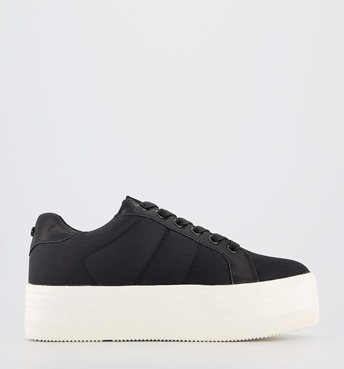 OFFICE Future Nylon Mix Chunky Lace Up Trainers Black