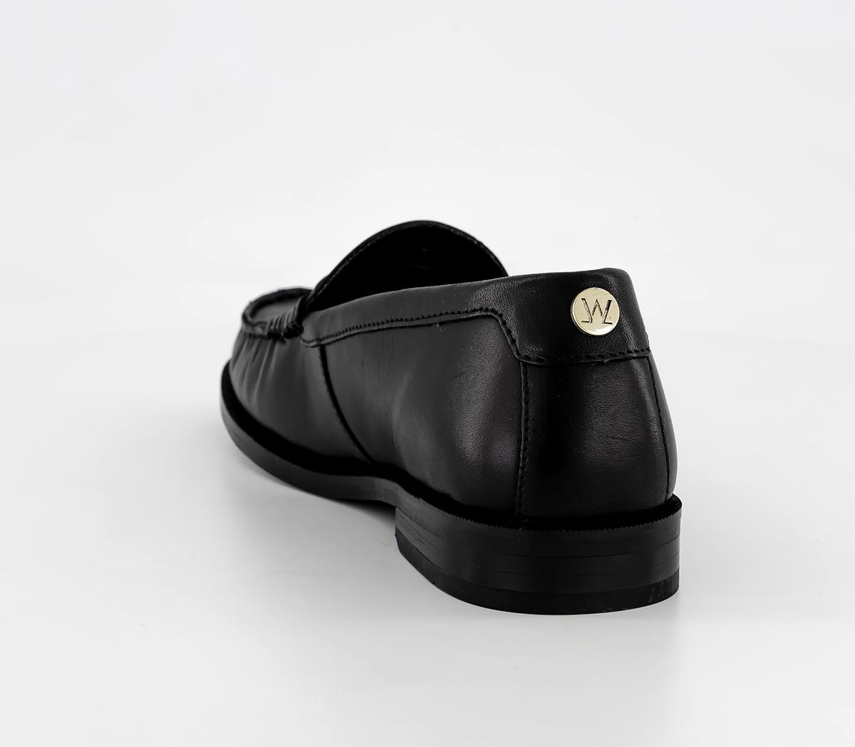 Walk London Riva Penny Loafers Walk London Riva Penny Loafers Black