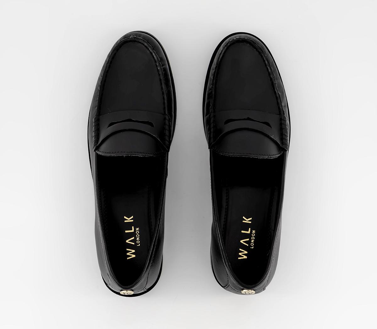Walk London Riva Penny Loafers Walk London Riva Penny Loafers Black