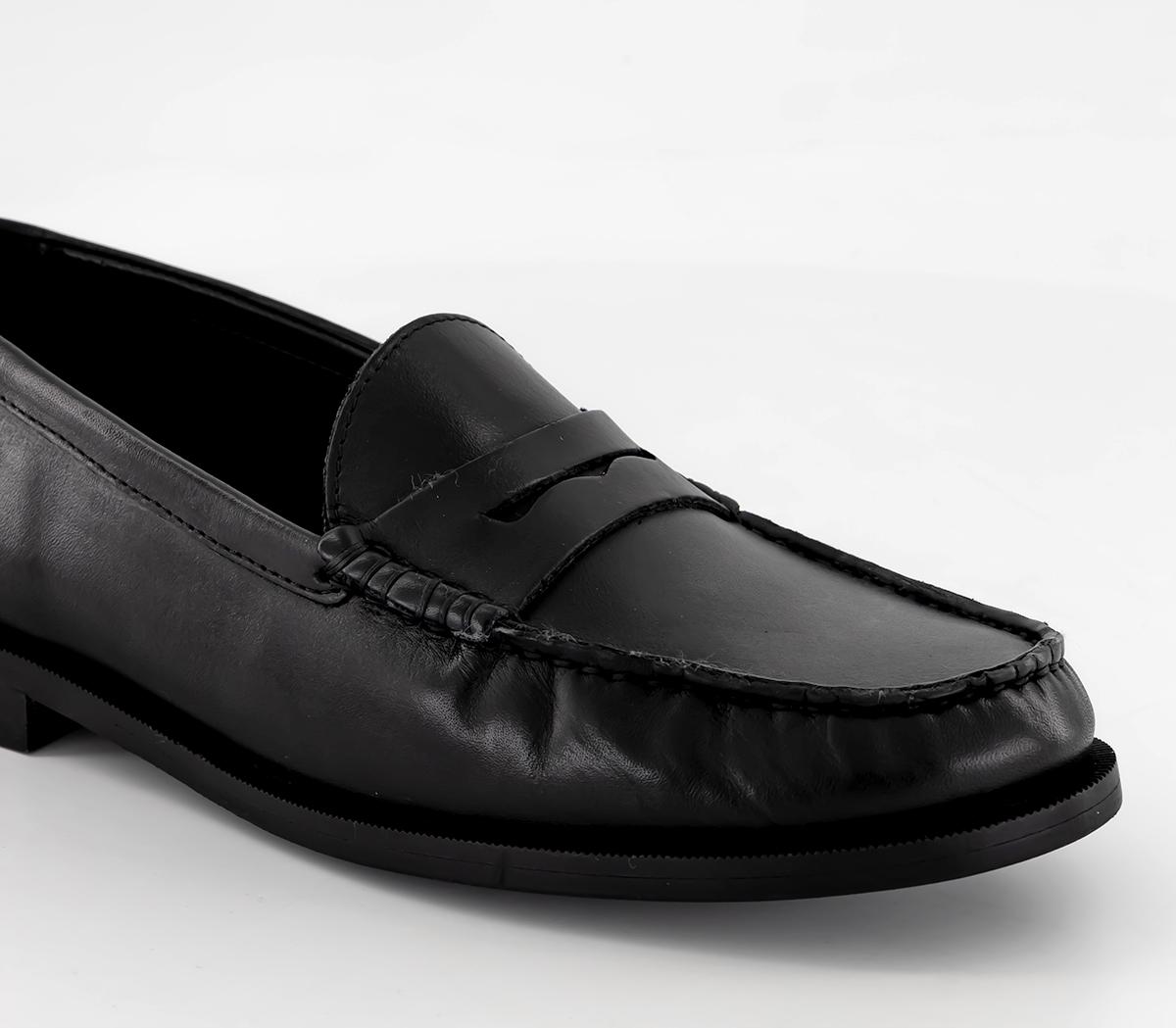 Walk London Riva Penny Loafers Walk London Riva Penny Loafers Black
