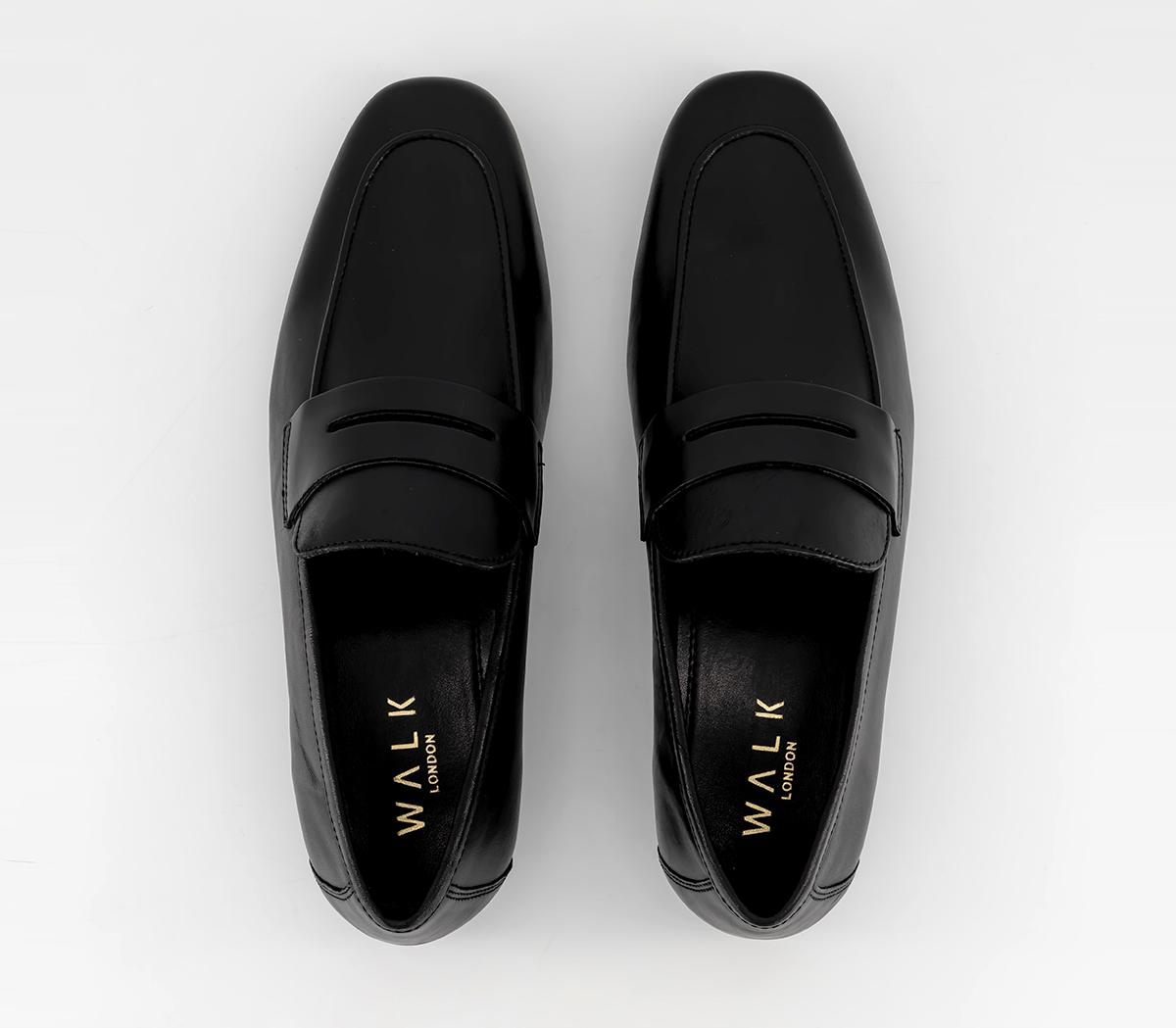 Walk London Capri Penny Loafers Walk London Capri Penny Loafers Black