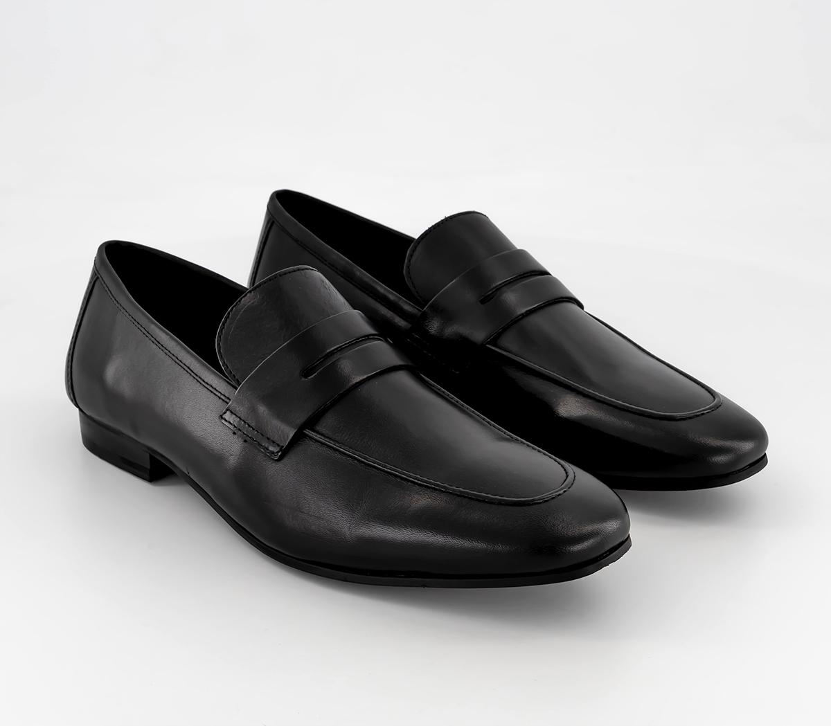 Walk London Capri Penny Loafers Black - Men’s Smart Shoes