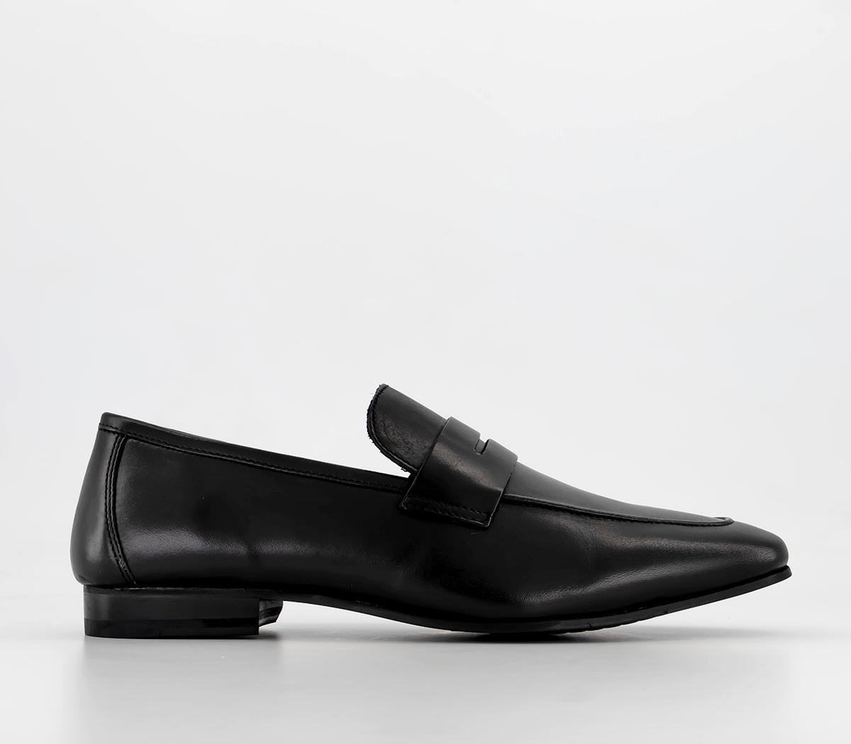 Walk London Capri Penny Loafers Black - Men’s Smart Shoes