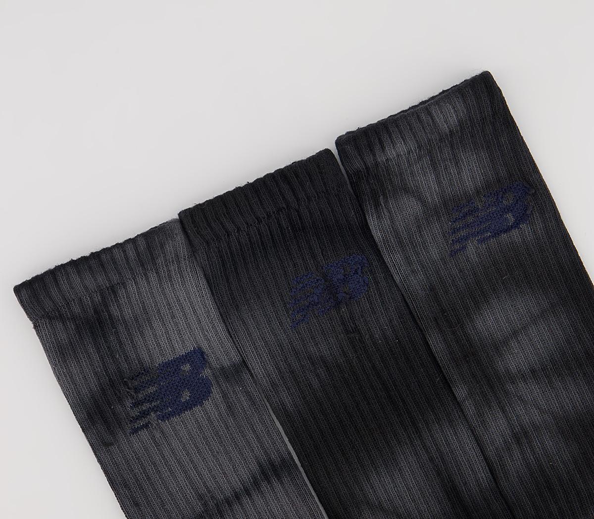 New Balance Nb Cotton Flat Knit Tie Dye 3 Pair Socks New Balance Nb Cotton Flat Knit Tie Dye 3 Pair Socks Black