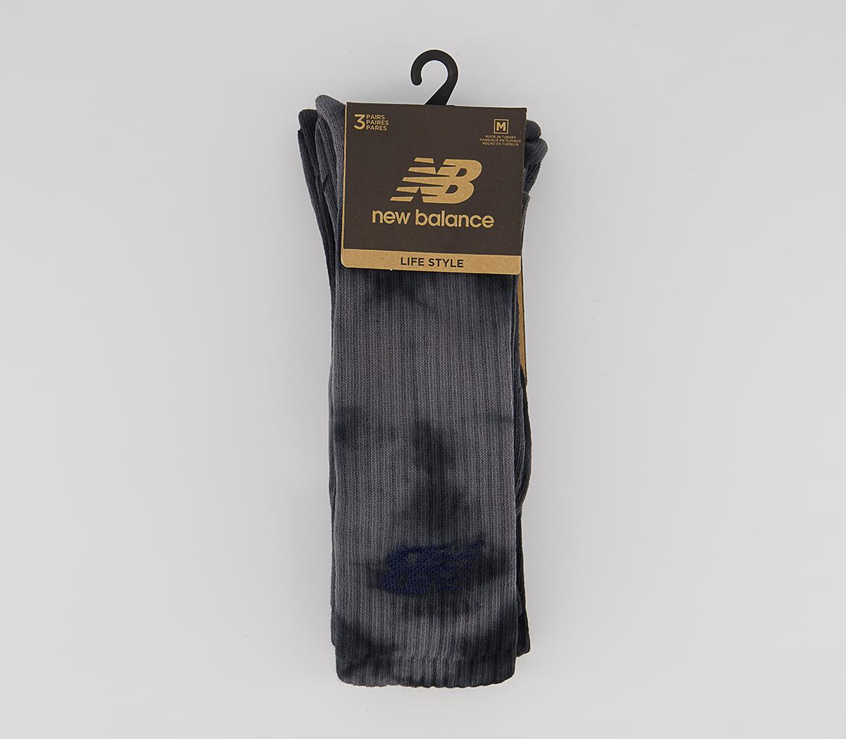 New Balance Nb Cotton Flat Knit Tie Dye 3 Pair Socks New Balance Nb Cotton Flat Knit Tie Dye 3 Pair Socks Black