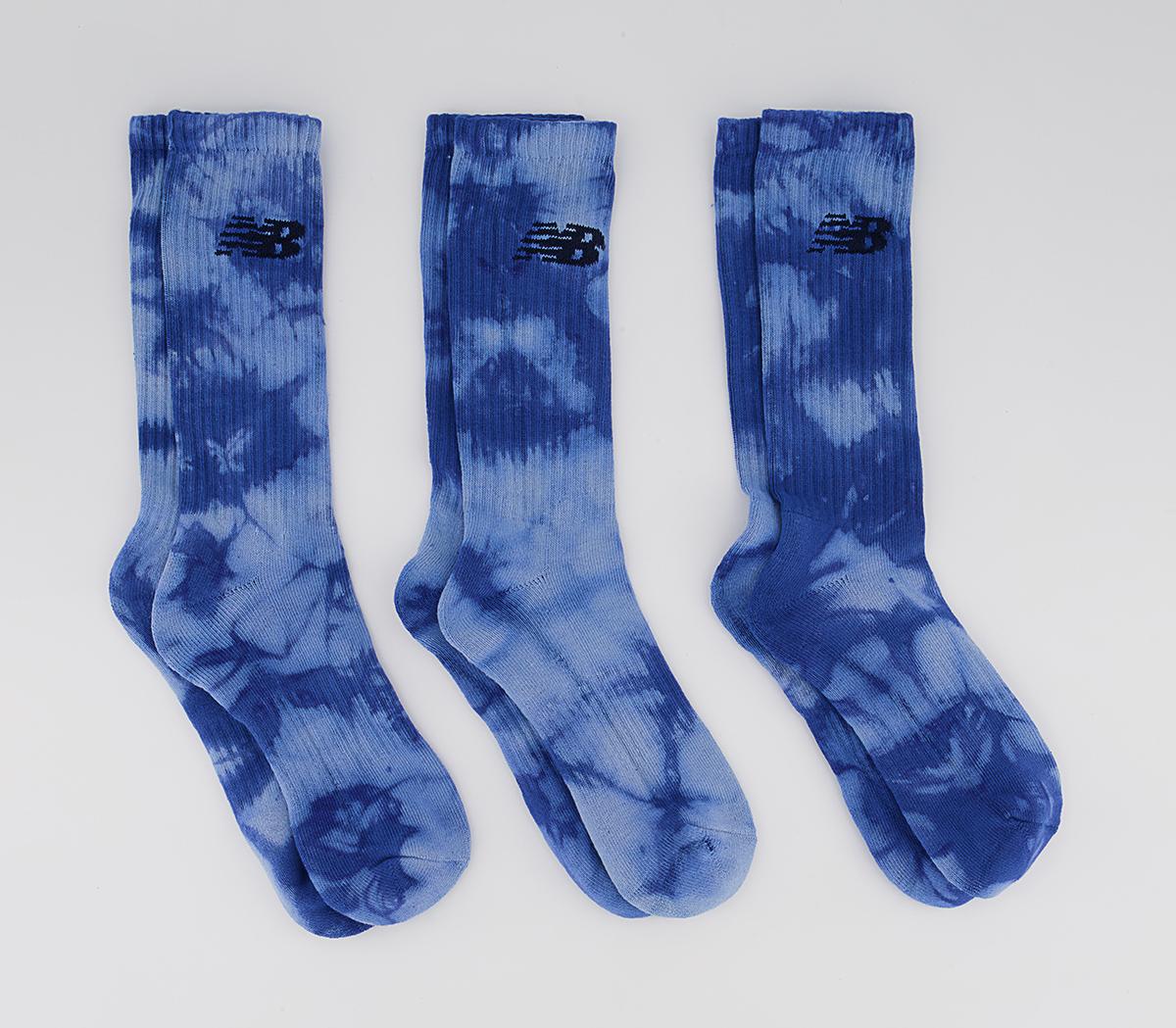 New BalanceNb Cotton Flat Knit Tie Dye 3 Pair Socks New BalanceNb Cotton Flat Knit Tie Dye 3 Pair SocksBlue
