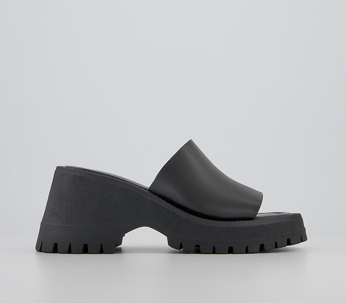 Office Missy Wedge Sandals Office Missy Wedge Sandals Black Leather