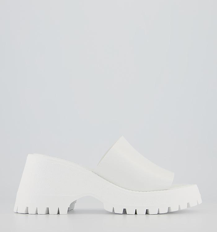 Office Missy Wedge Sandals White Leather