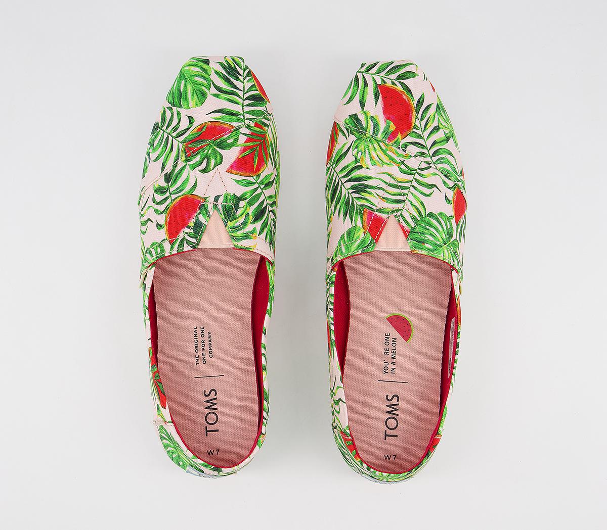 TOMS Seasonal Classic Slip Ons TOMS Seasonal Classic Slip Ons Tropical Pink
