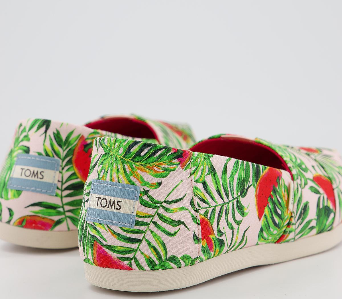 TOMS Seasonal Classic Slip Ons TOMS Seasonal Classic Slip Ons Tropical Pink