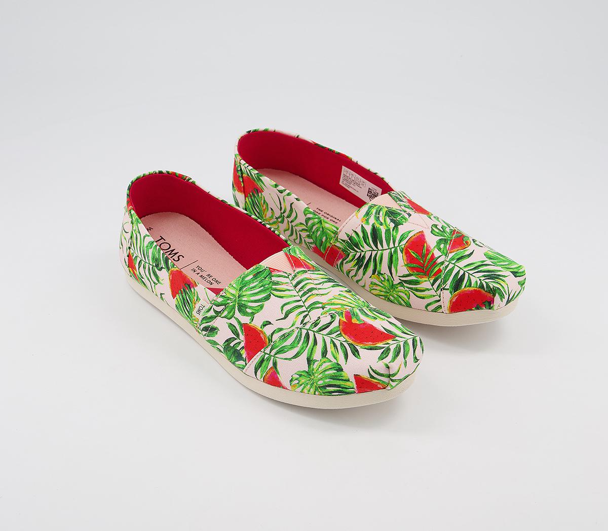 TOMS Seasonal Classic Slip Ons TOMS Seasonal Classic Slip Ons Tropical Pink
