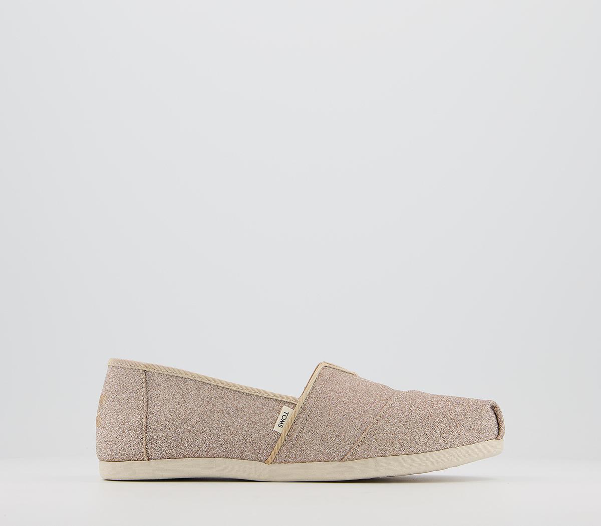 Gold glitter best sale toms womens