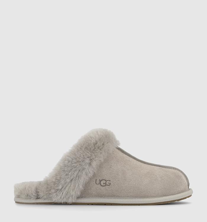 pink and white ugg slippers