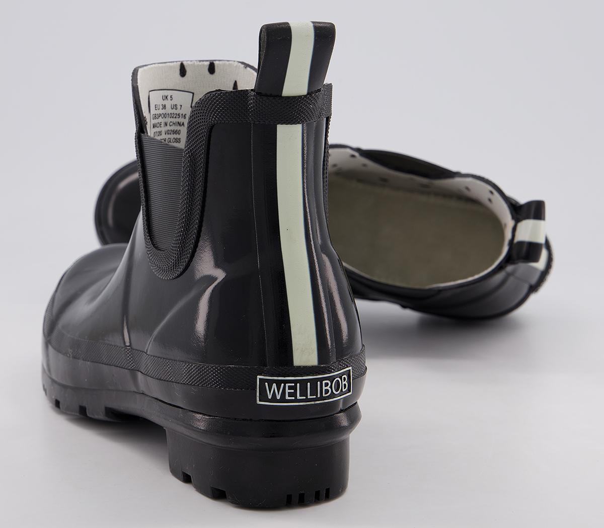 Joules Wellibob Ankle Wellies Joules Wellibob Ankle Wellies Black Gloss