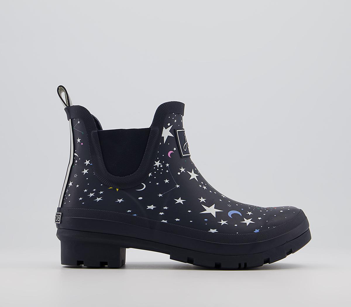 Joules Wellibob Ankle Wellies Joules Wellibob Ankle Wellies Navy Stars