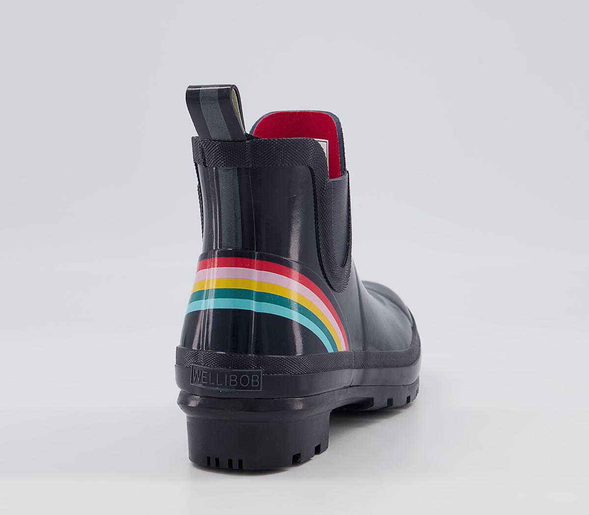 Joules Wellibob Ankle Wellies Joules Wellibob Ankle Wellies Navy Rainbow